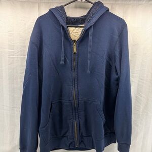 St. John's Bay Men's Deep Blue Zip-Up Sweater